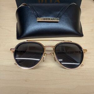 DITA Gold Frame Sunglasses with Dark Lenses